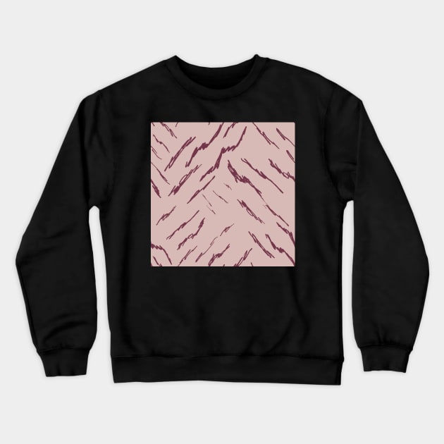 Pink Tiger Stripes Crewneck Sweatshirt by Juliewdesigns